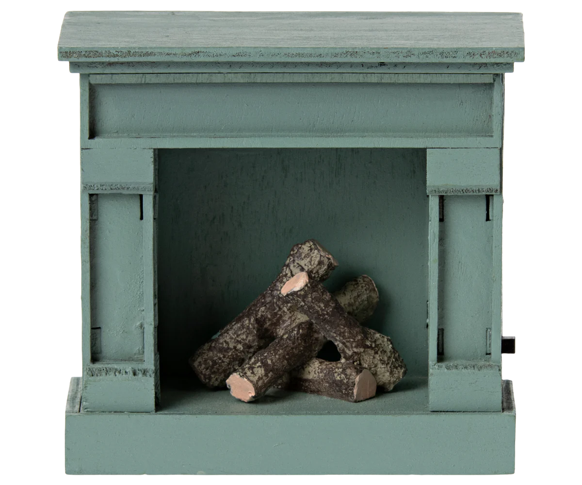 Maileg Maileg Miniature fireplace vintage blue  - Hola BB