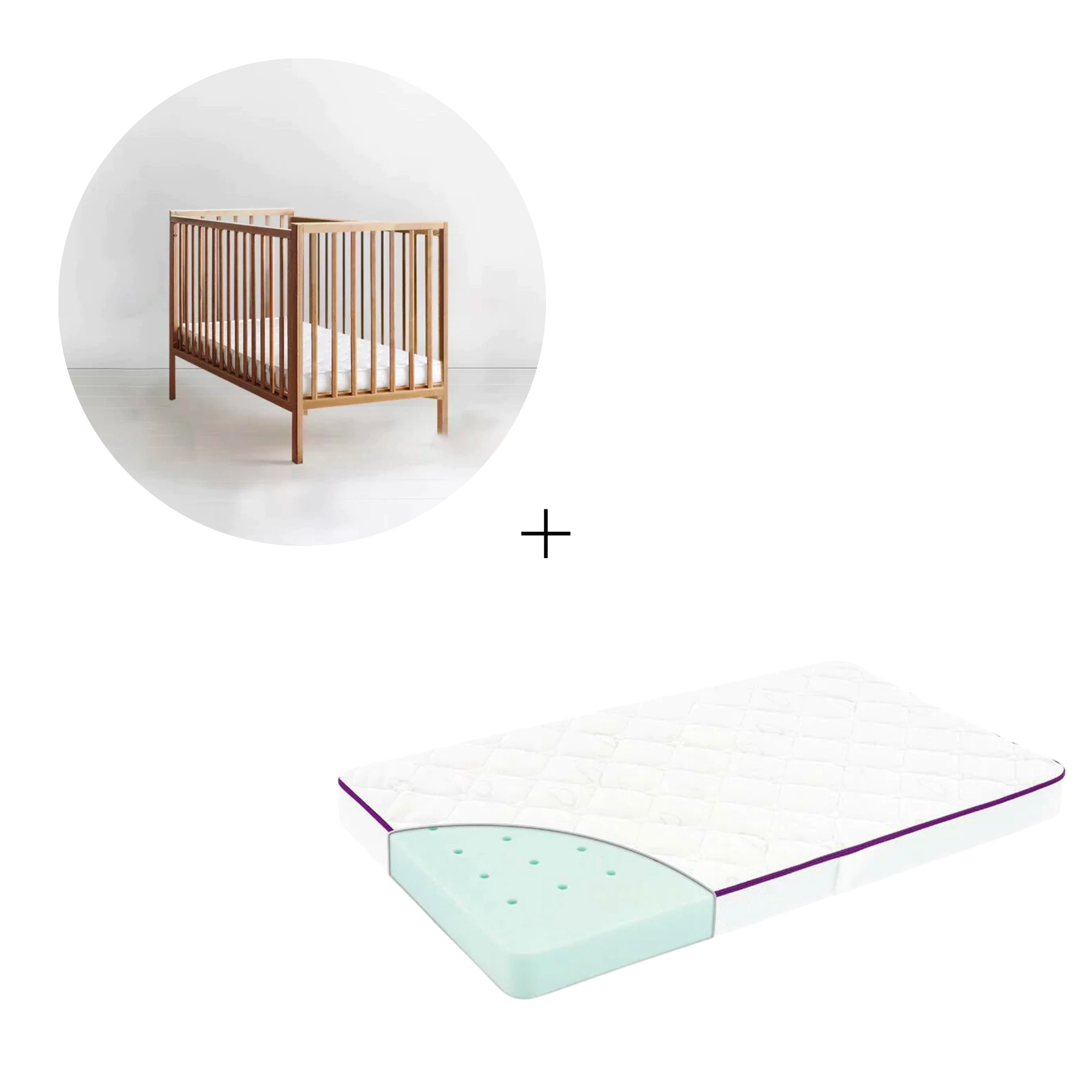 Woodies Woodies Stardust Cot Vintage + Mattress  - Hola BB