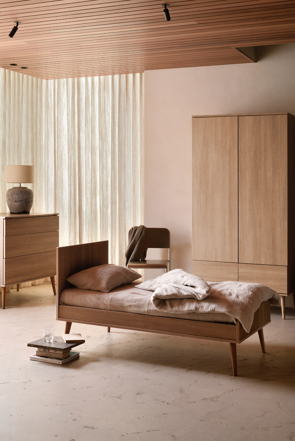 Letto Evolutivo Flow - 140 x 70 cm - Honey Ash