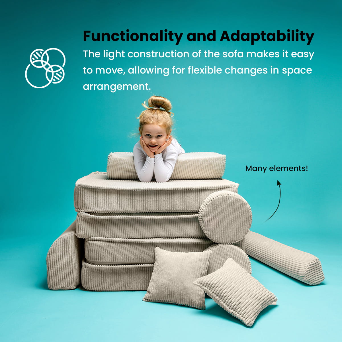 Modulares Sofa für Kinder