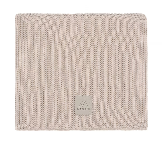 Strikket bomulds babytæppe