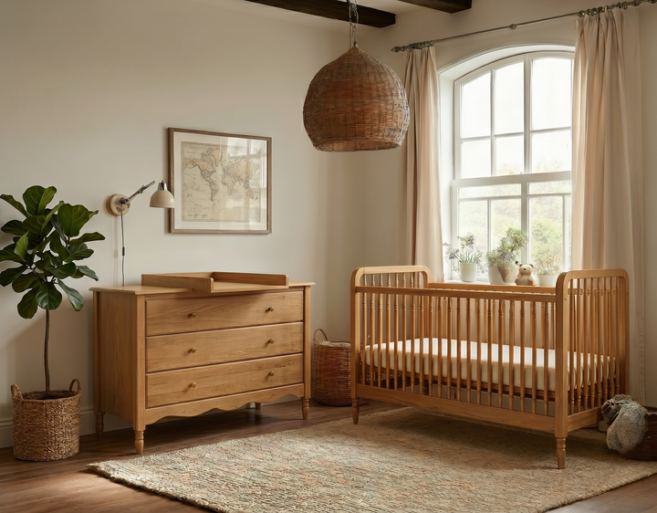 Heritage Vintage Spjälsäng + Sänggrind för Småbarn