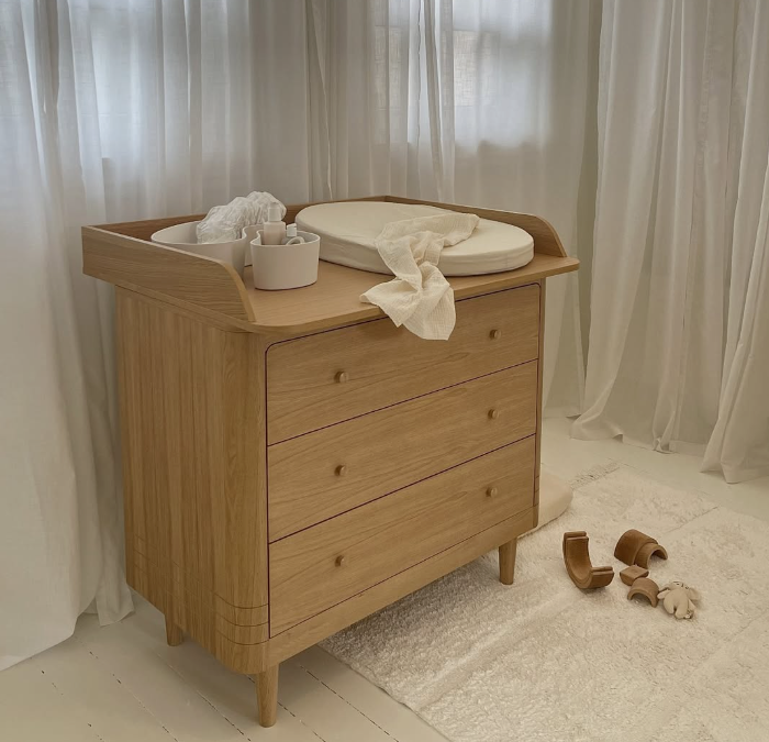 Oval Bebek Değiştirme Minderi - Taş Rengi