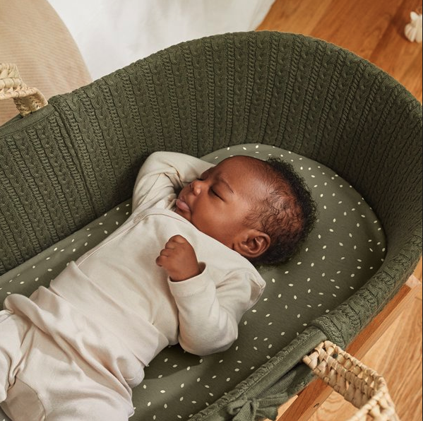 Organic Linen Moses basket sheet - Natural Edit