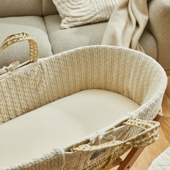 Organic Linen Moses basket sheet - Natural Edit