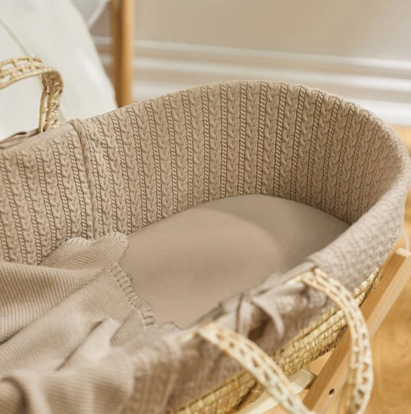 Organic Linen Moses basket sheet - Natural Edit