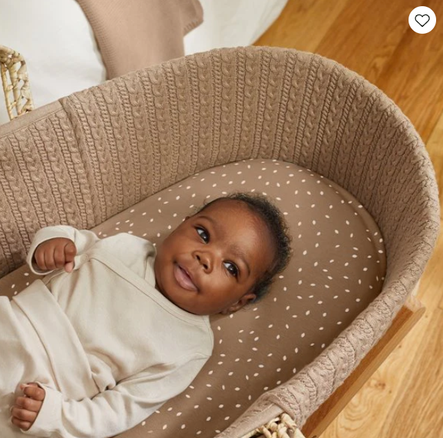 Organic Linen Moses basket sheet - Natural Edit