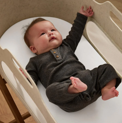 Set di 2 Lenzuola con Angoli per Cestino di Mosè e Navicella