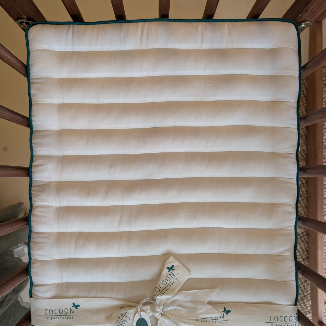 Coprimaterasso in kapok e cotone biologico 40 x 90 cm