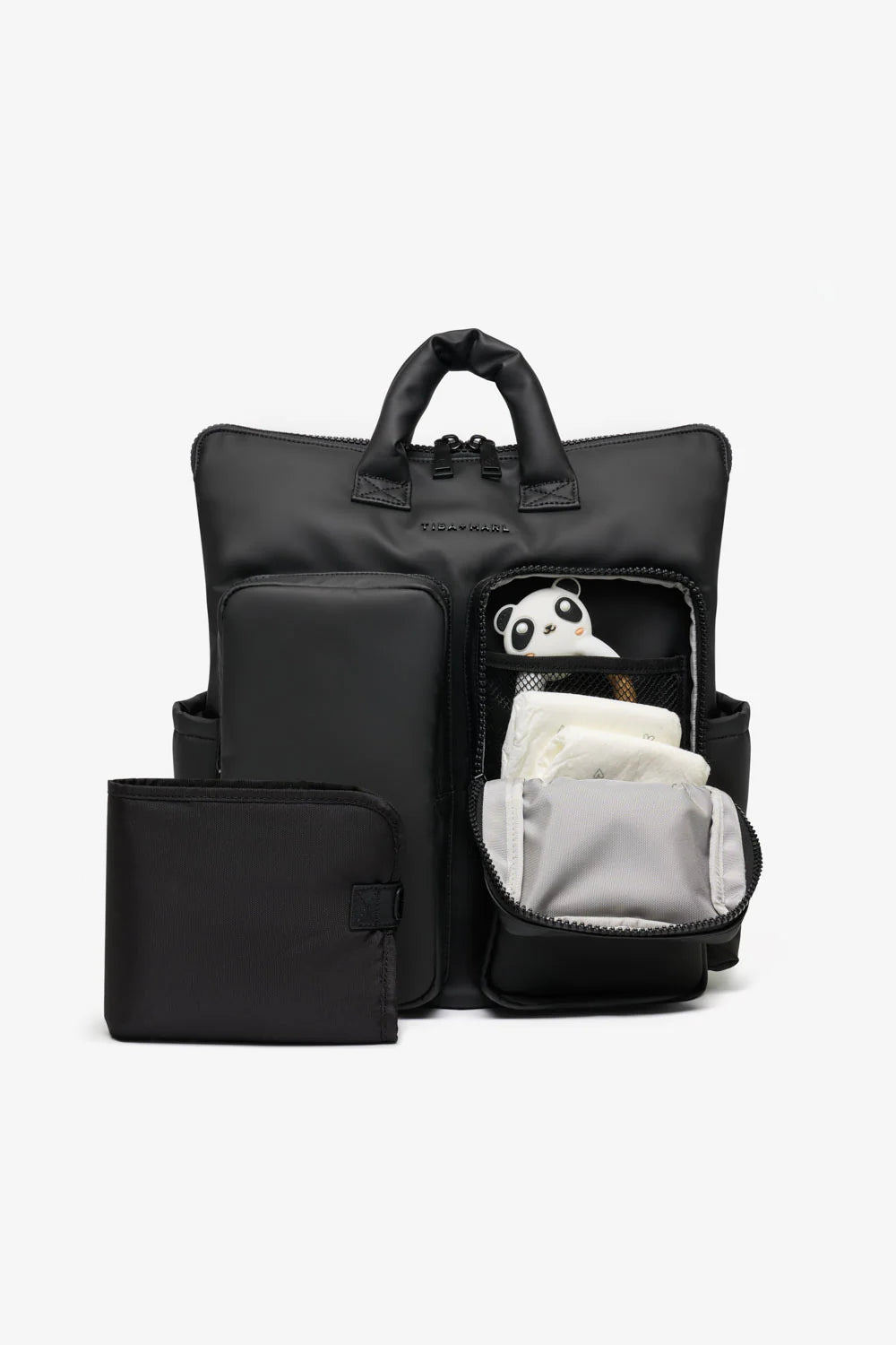 Tiba + Marl Ozzy changing tote - matt black  - Hola BB