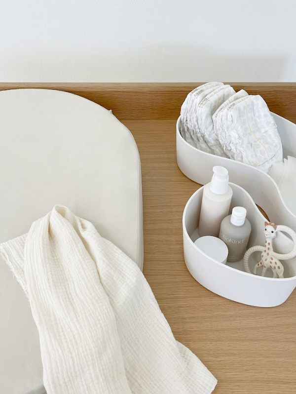 Oval Bebek Değiştirme Minderi - Taş Rengi