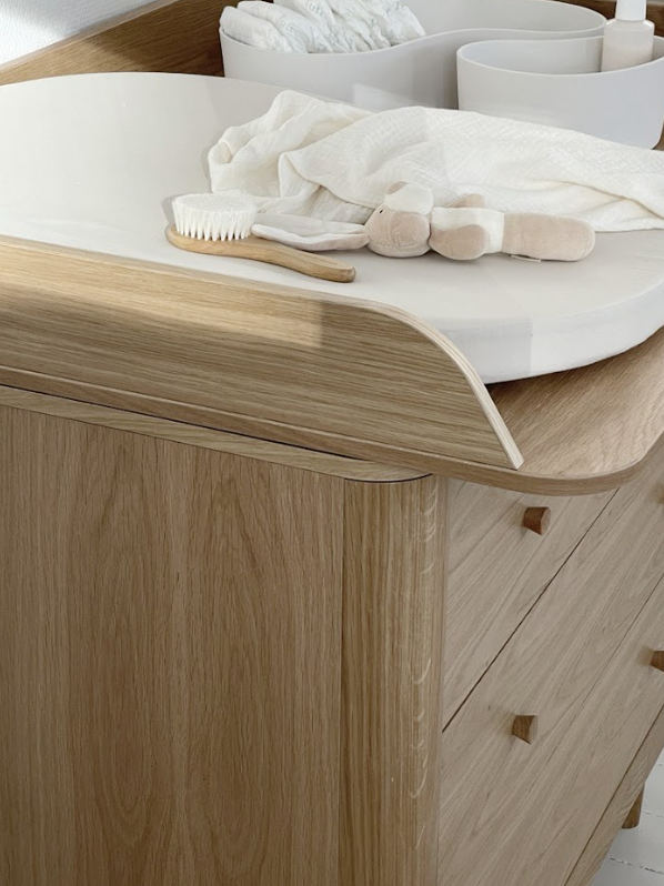 Oval Bebek Değiştirme Minderi - Taş Rengi