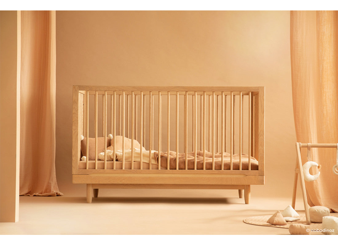 Nobodinoz Ex display Solid oak convertible crib • Pure  - Hola BB