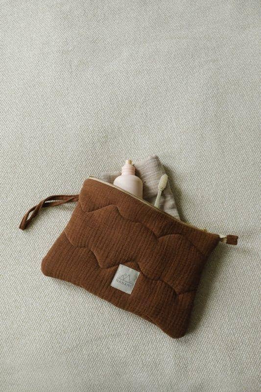 Nanami Mama Clutch Cinnamon Brown Stepped - Hola BB