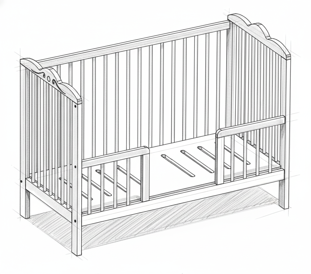 Rose Cot Day Bed Side