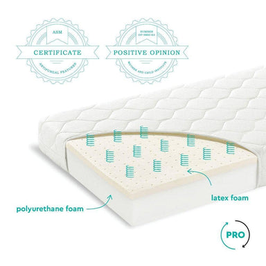 Woodies Premium latex cot mattress 80x160cm  - Hola BB