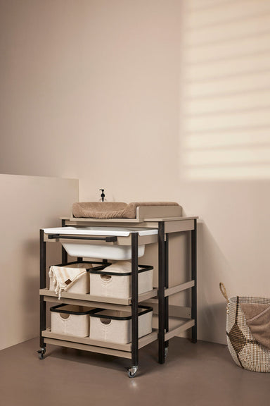 Quax Quax Changing Table With Tub Smart - Stone/Eboni  - Hola BB